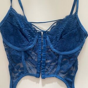 Blue corset top